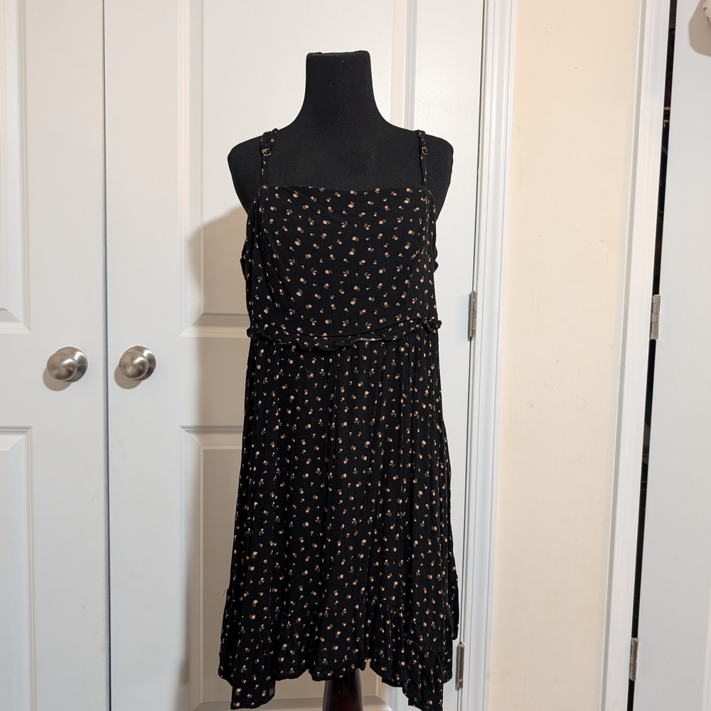 Black Floral Women's Dress
